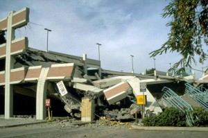 Parking structure on CSU-Northridge campus. 1994 Northridge Earthquake